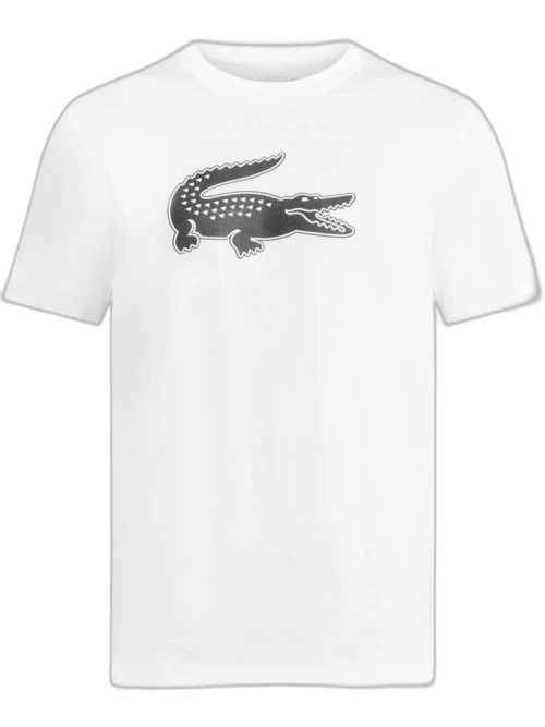 Lacoste Ultra Dry Xxl Logo Sport T-shirt White Black